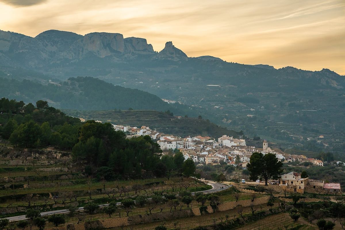 The castle village of Guadalest in the mountains