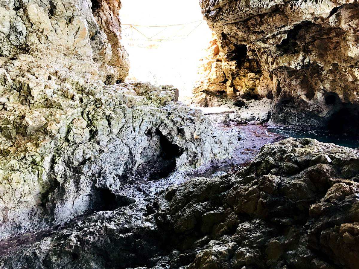 Inside the carved stone chambers of the Cova Tallada