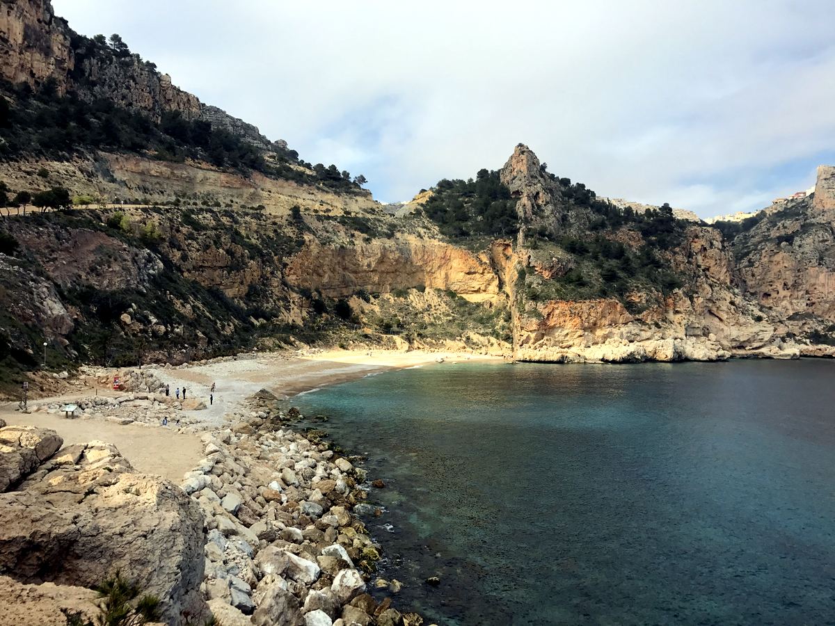 The cliffs and turquoise water of Cala Granadella, Jávea